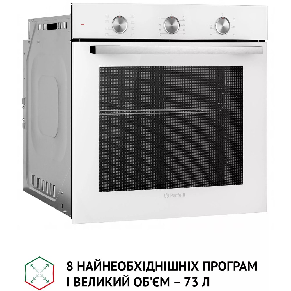 Встраиваемая духовка PERFELLI DIAMOND 6M8L BIANCO (0450048) Тип очистки эмаль легкой очистки