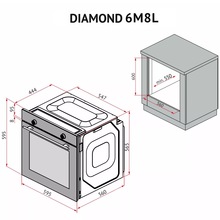 Встраиваемая духовка PERFELLI DIAMOND 6M8L BIANCO (0450048)
