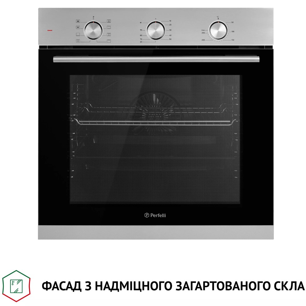 Встраиваемая духовка PERFELLI DIAMOND 6M8L INOX (0450049) Дополнительно тангенциальное охлаждение; мощность подключения: 2509 Вт