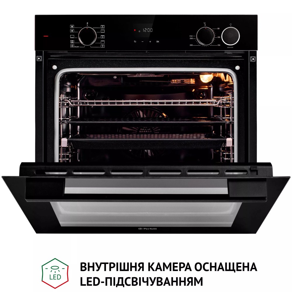 Встраиваемая духовка PERFELLI DIAMOND 6D10NS NERO (0450050) Тип очистки гидролиз (паром)