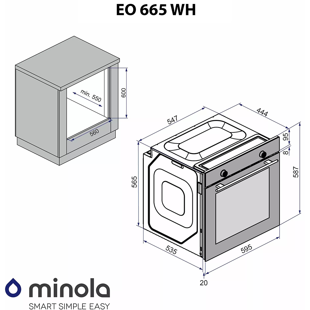 Обзор Встраиваемая духовка MINOLA EO 665 WH