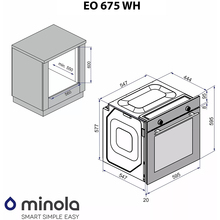 Встраиваемая духовка  MINOLA EO 675 WH