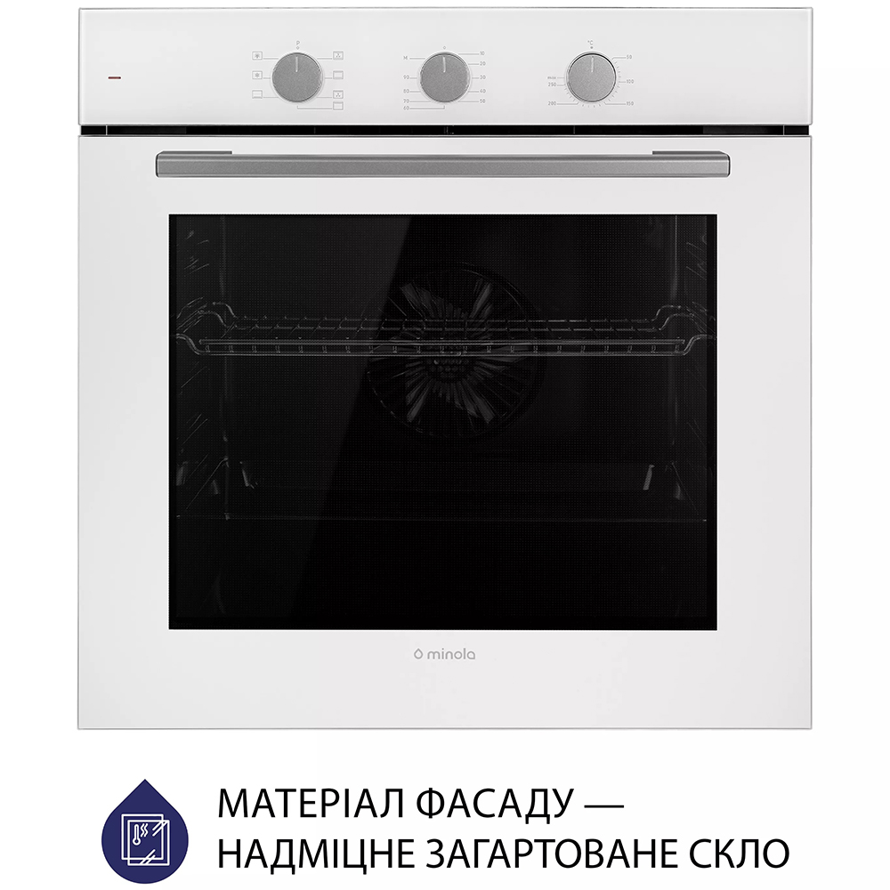 Встраиваемая духовка  MINOLA EO 675 WH Объём 72