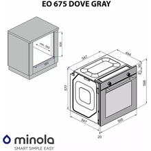 Встраиваемая духовка MINOLA EO 675 Dove Gray