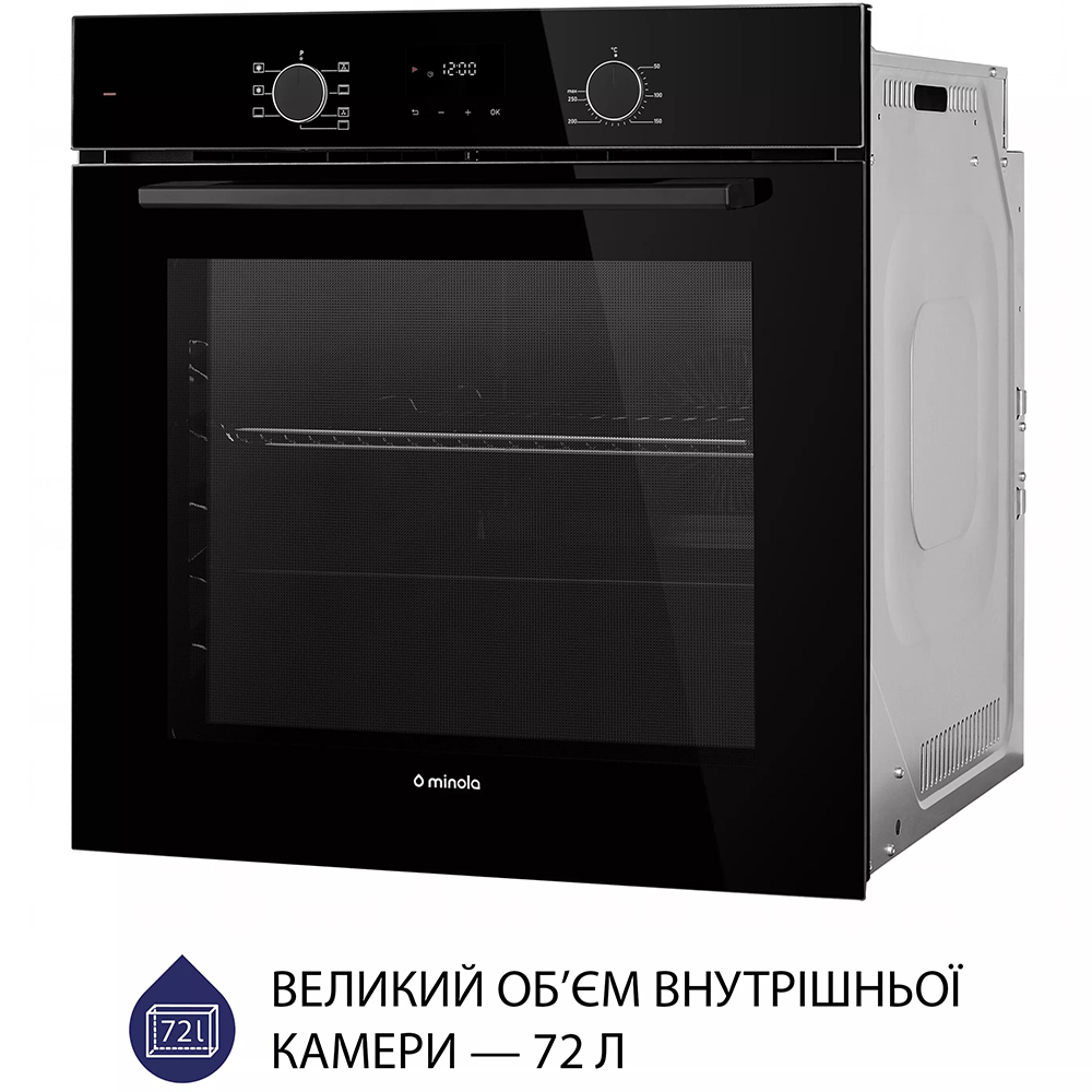 Встраиваемая духовка MINOLA EOD 675 BL Тип очистки эмаль легкой очистки