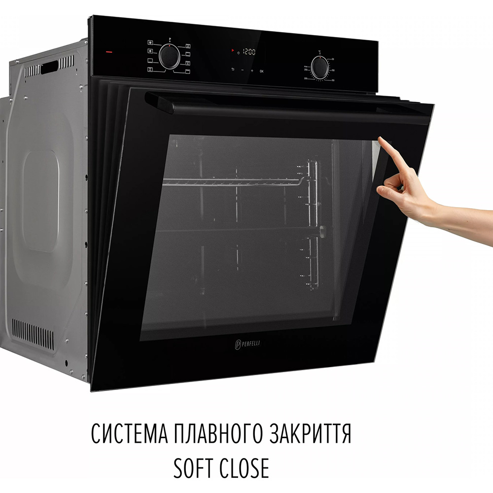 Духовой шкаф PERFELLI Perla 6D8S Nero Объём 73