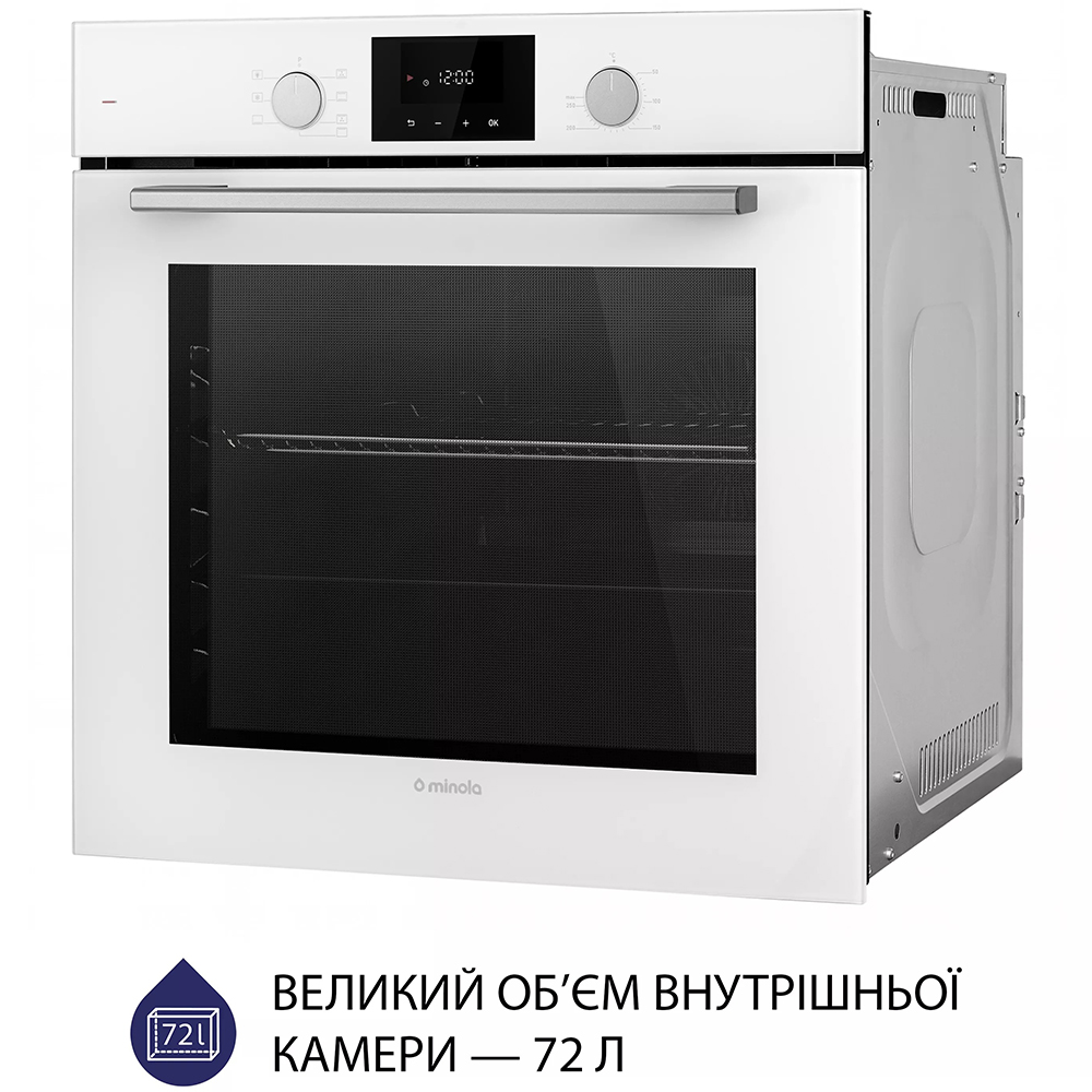 Встраиваемая духовка MINOLA EOD 675 WH Тип очистки эмаль легкой очистки