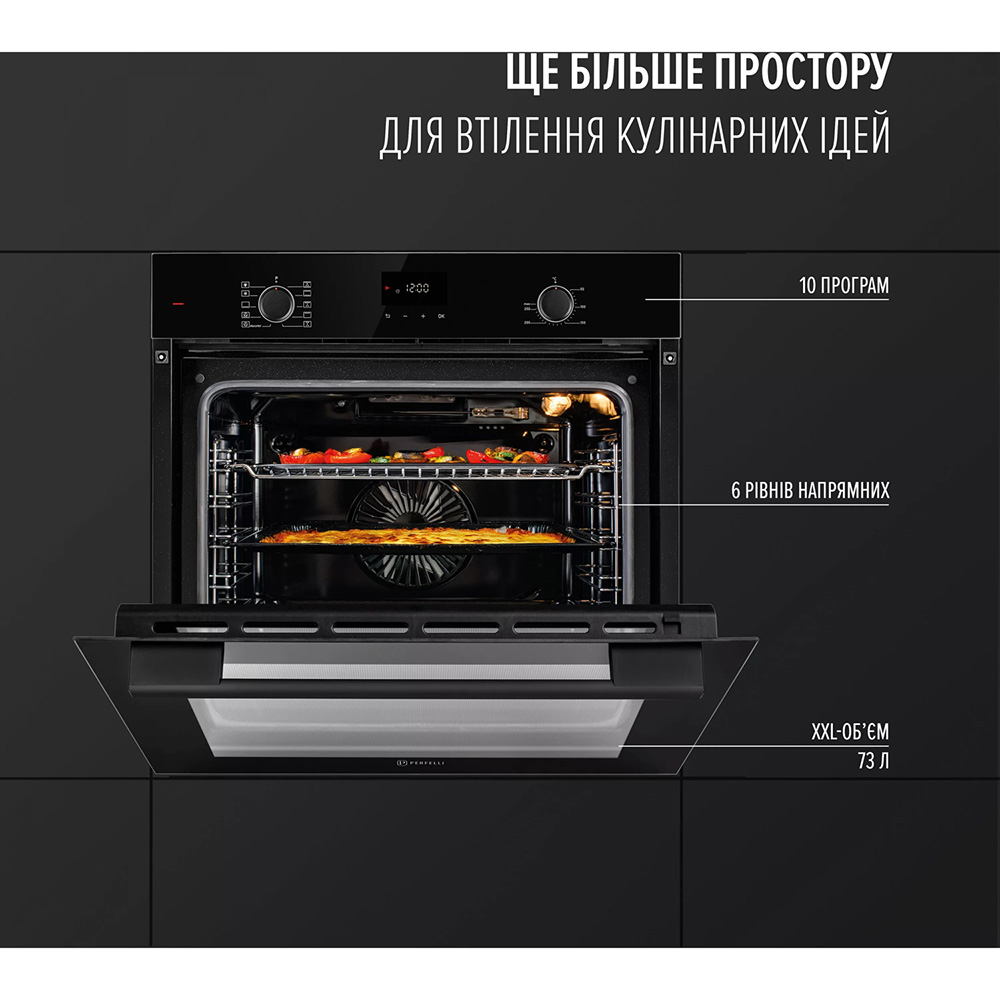 Внешний вид Духовой шкаф PERFELLI Perla 6D10I Nero