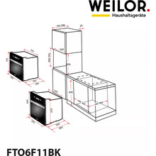 Духовой шкаф WEILOR FTO6F11BK