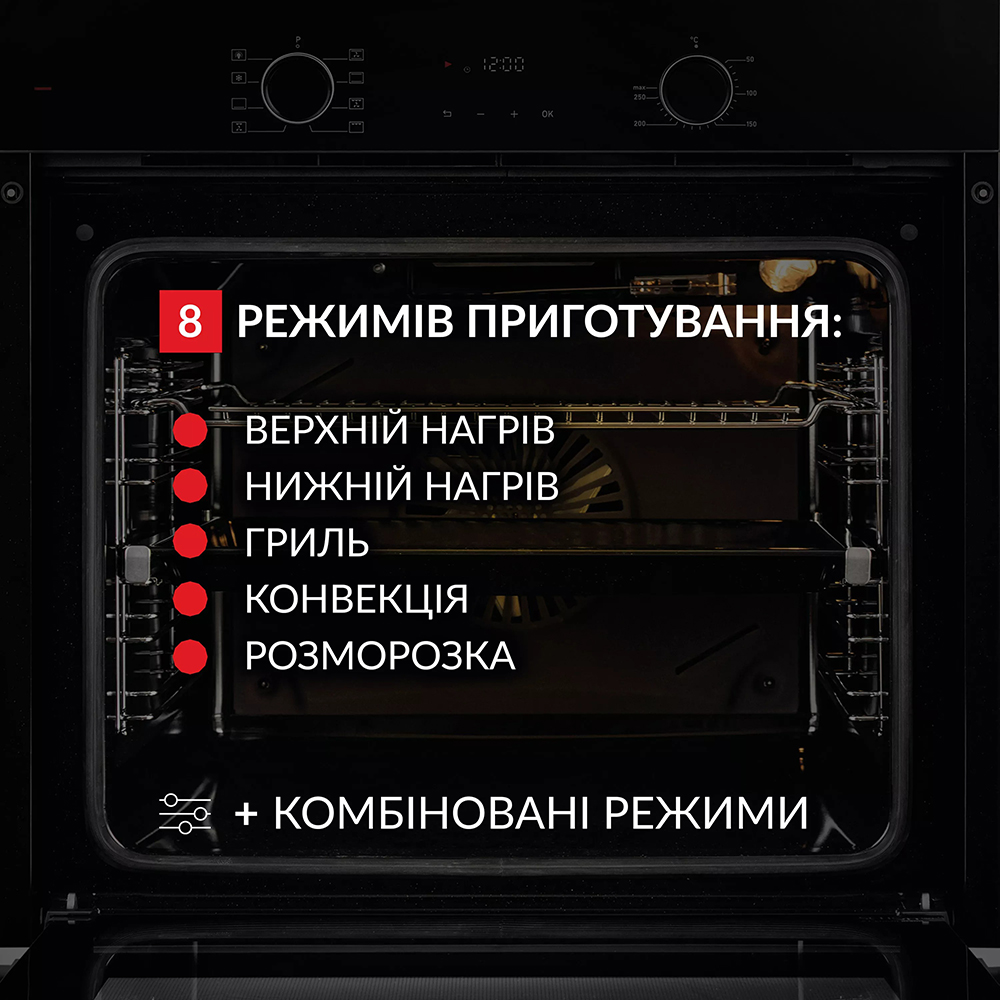 Встраиваемая духовка WEILOR FDO6F82BK Тип очистки эмаль легкой очистки
