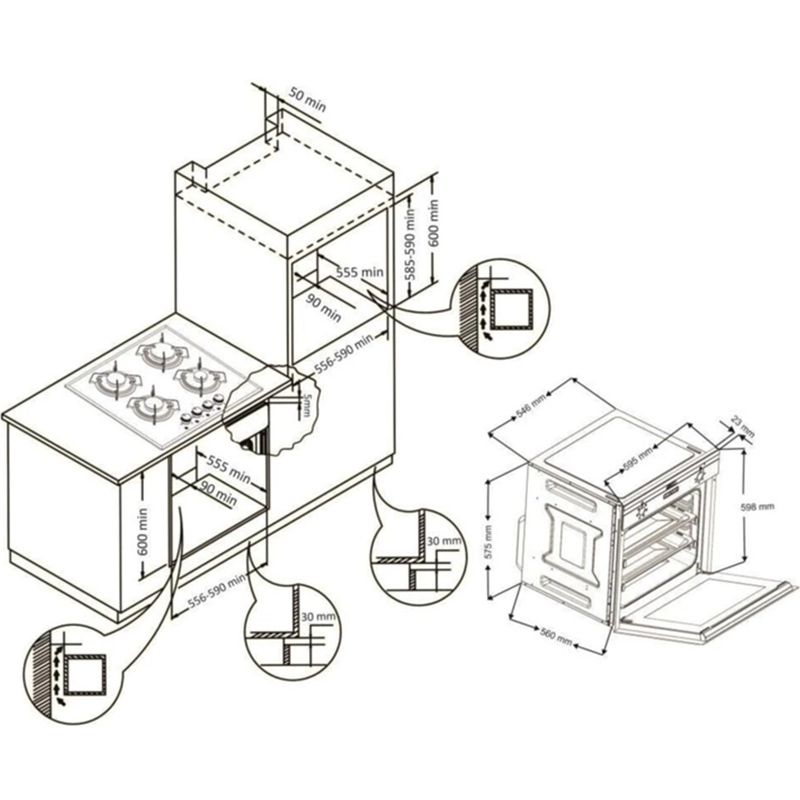 Фото 14 Духова шафа GRANADO GEO 122-1311 black glass