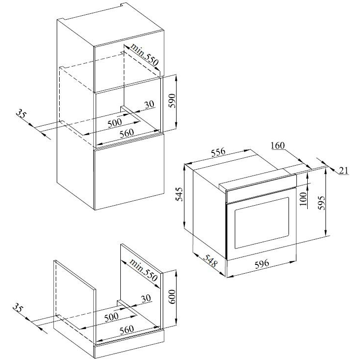 Духовой шкаф HEINNER HBO-S568LDTGC-BK Тип духовки электрическая