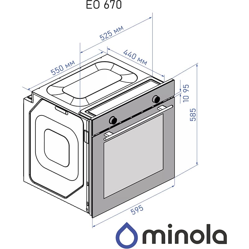 Зовнішній вигляд Духова шафа MINOLA EO 670 BL