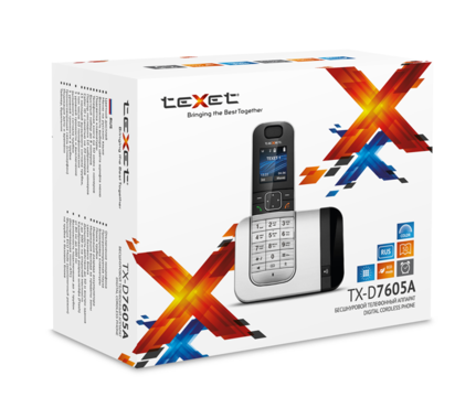 Радиотелефон TEXET TX-D7605А Тип телефон DECT