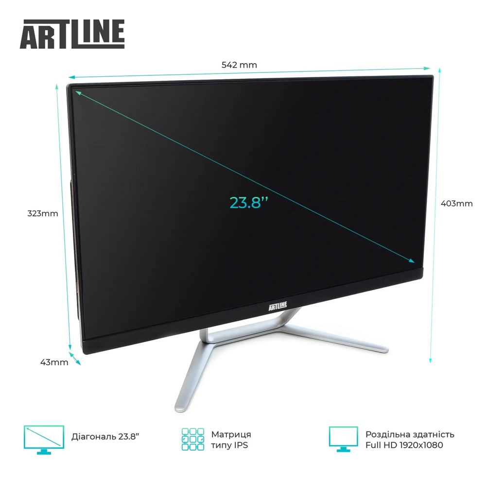 Моноблок ARTLINE Home G43 Windows 11 Pro (G43v37Win) Матриця IPS