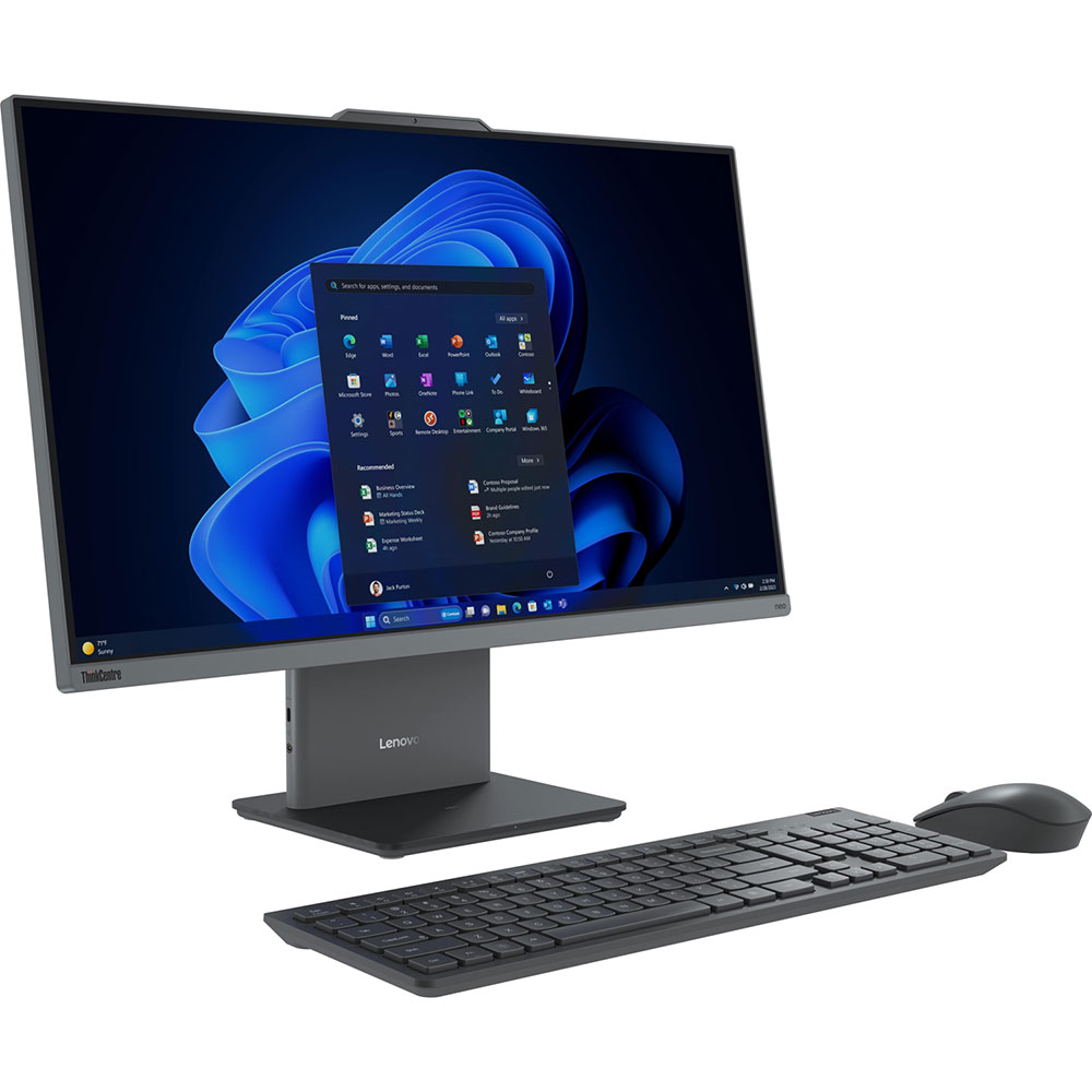 Зовнішній вигляд Моноблок Lenovo ThinkCentre neo 50a 27 Gen 5 Luna Grey (12SA000EUI)