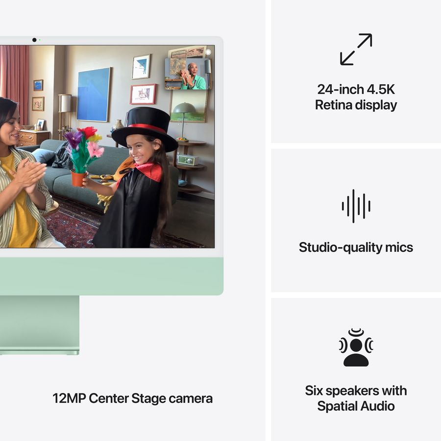 Фото Моноблок APPLE 24" iMac Retina 4.5K M4 256 GB Green (MWUY3UA/A)