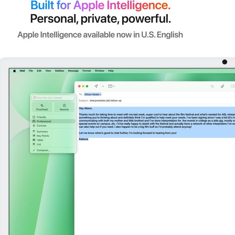 Моноблок APPLE 24" iMac Retina 4.5K M4 256 GB Green (MWUY3UA/A) Модель процессора Apple M4 