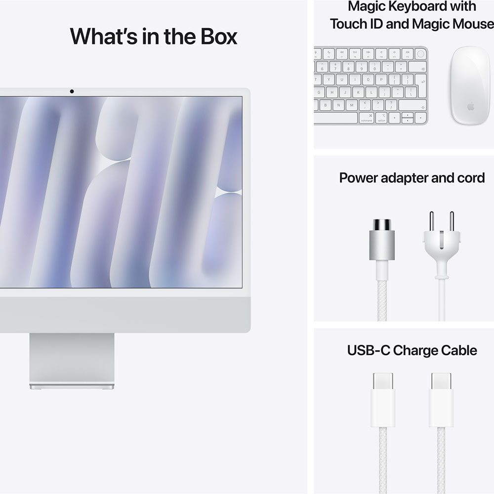 Покупка Моноблок APPLE 24" iMac Retina 4.5K M4 256GB Silver (MD3H4UA/A)