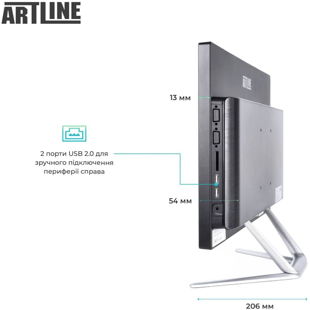В Украине Моноблок ARTLINE Business F23 Black/Silver (F23v18)