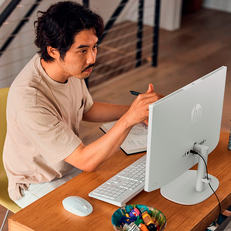 В Украине Моноблок HP All-in-One 22-dg0002ua Cashmere White (C31F4EA)