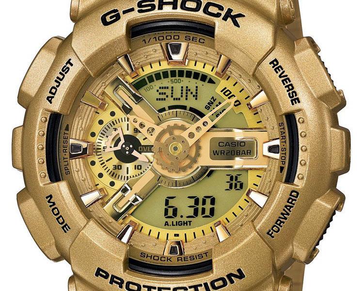 Часы CASIO G-SHOCK GA-110GD-9AER Форма круглая