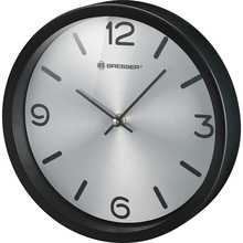 Часы настенные BRESSER MyTime Silver Edition Wall Clock Black (8020316CM3000)