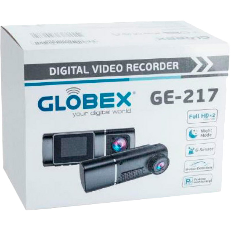 Видеорегистратор GLOBEX GE-217 Dual Cam Диагональ дисплея 1.5