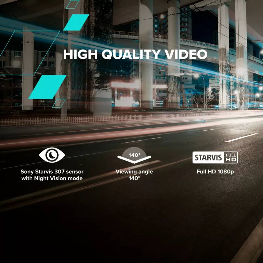 В Украине Видеорегистратор CANYON DVR10 FullHD Wi-Fi Black (CND-DVR10)