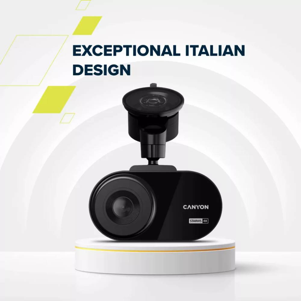 В Фокстрот Видеорегистратор CANYON DVR40 UltraHD Wi-Fi Black (CND-DVR40)