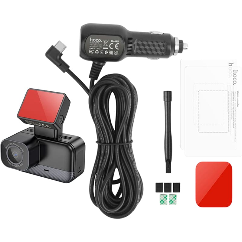 Внешний вид Видеорегистратор HOCO DV10 Black (6942007638630)