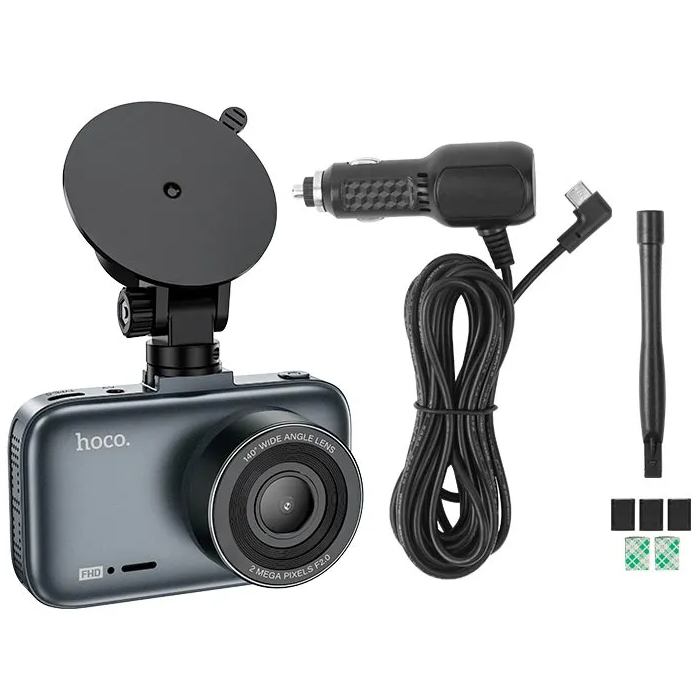 Зовнішній вигляд Відеореєстратор HOCO DV5 Cray/Black (6942007619738)