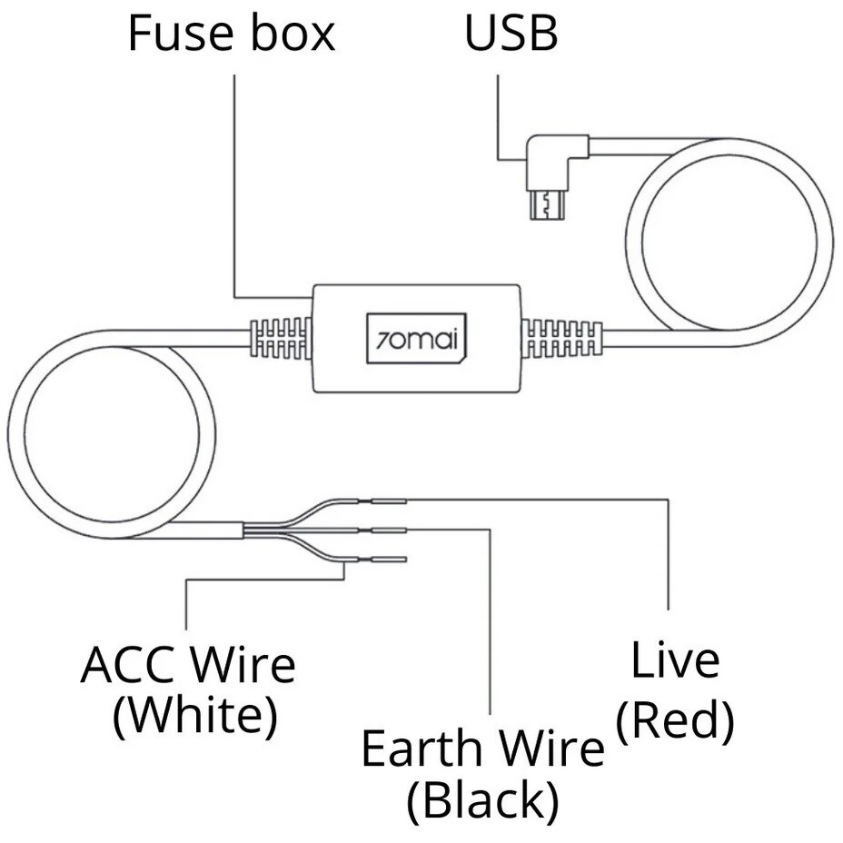 Кабель режима парковки 70MAI Midrive UP02 (778196) Дополнительные характеристики Входное напряжение: DC 12-30 В; Выходное напряжение: 5 В, 2.4 А; Минимально допустимое напряжение для небольших авто: 11.4 В; Минимально допустимое напряжение для больших авто: 22.8 В; Длина кабеля: 3 м