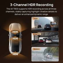 Видеорегистратор 70MAI Dash Cam 4K T800-2 2562Gb Premium Set (1182547)