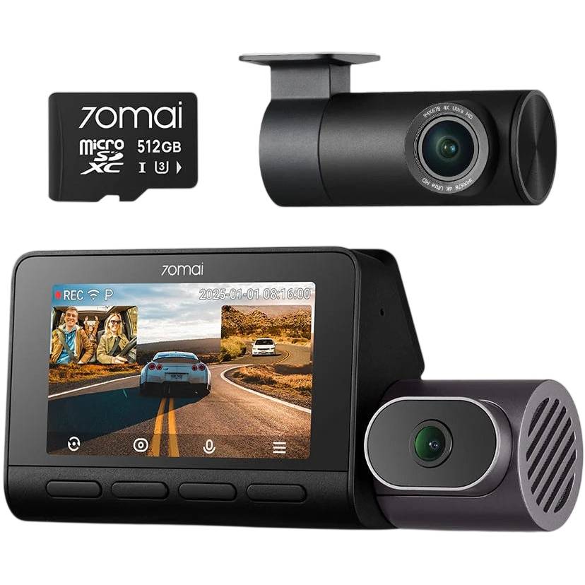 Видеорегистратор 70MAI Dash Cam 4K T800-2 2562Gb Premium Set (1182547)