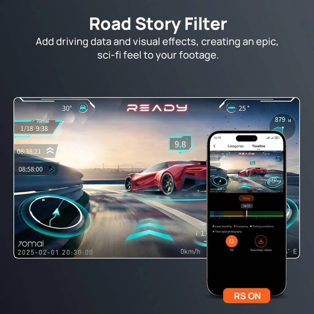 Фото Відеореєстратор 70MAI Dash Cam 4K A800SE-2 Set (1182550)