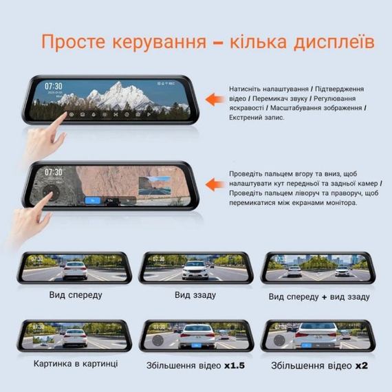 Зовнішній вигляд Відеореєстратор 70MAI Dash Cam S410