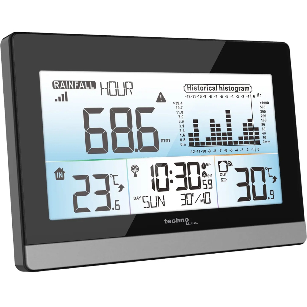 Метеостанция TECHNOLINE WS9016 Black Тип электронный