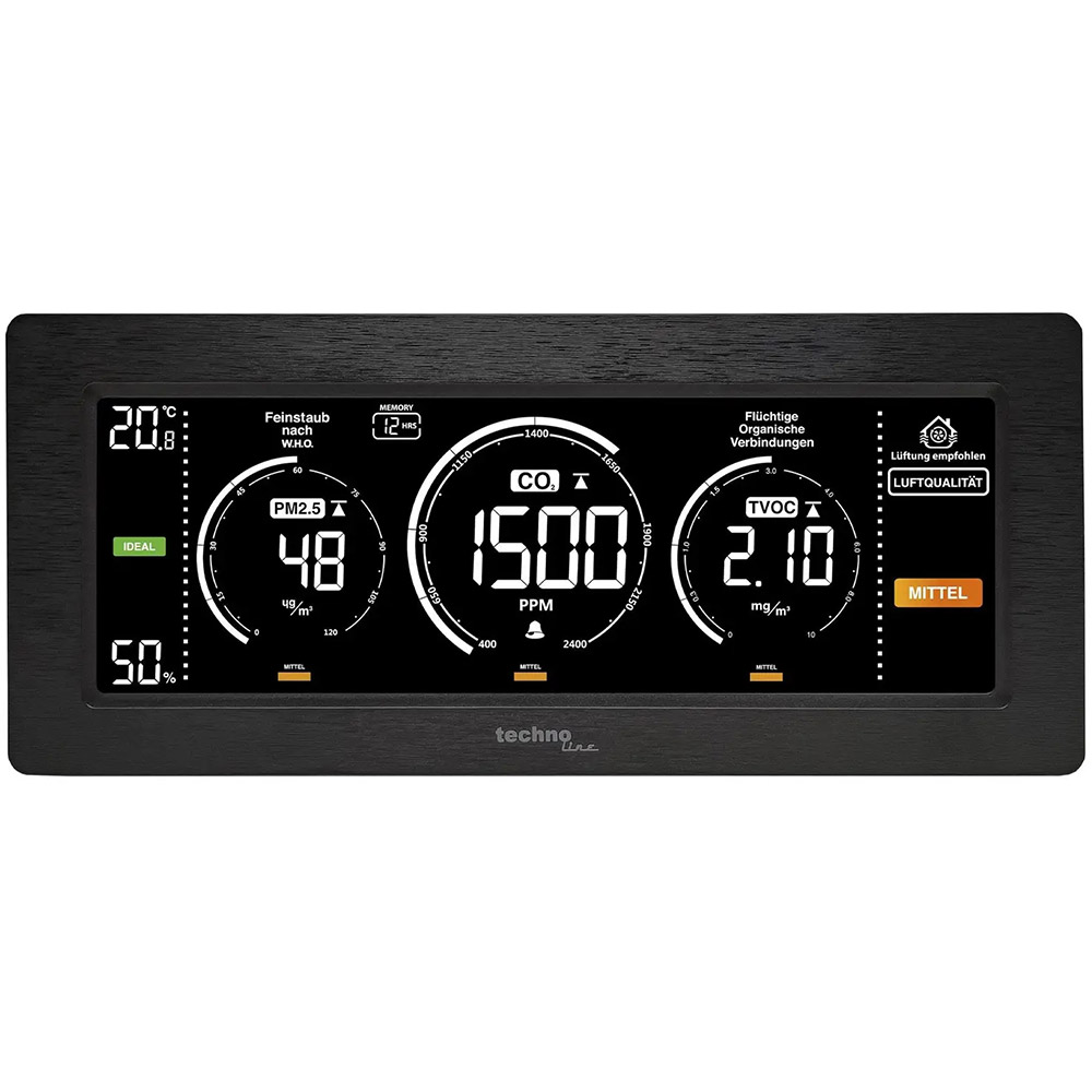 Метеостанция TECHNOLINE WL1035 Black Способ установки настольный