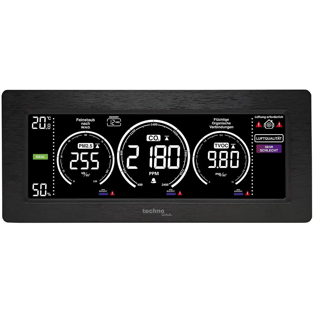 Метеостанция TECHNOLINE WL1035 Black Встроенные устройства гигрометр