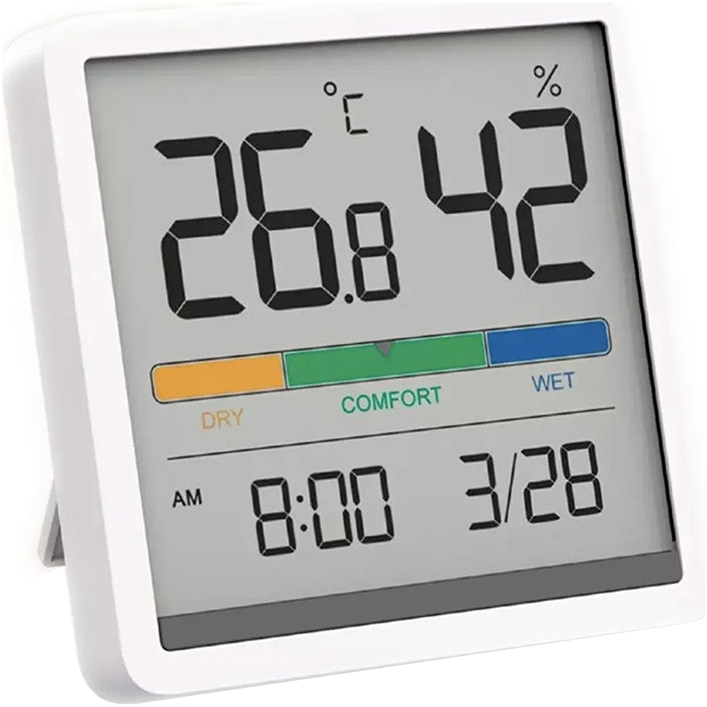 Термогигрометр MIIIW Xiaomi Temperature Humidity Clock White S210 (MW22S06) Способ установки настольный/настенный