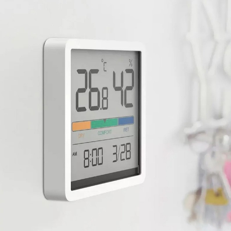 Внешний вид Термогигрометр MIIIW Xiaomi Temperature Humidity Clock White S210 (MW22S06)