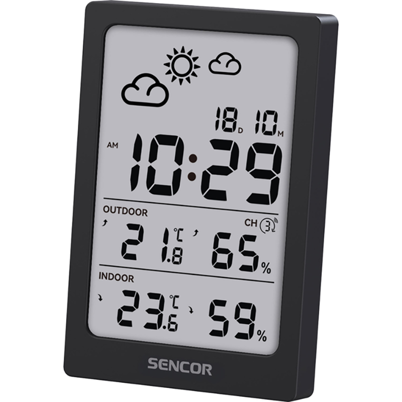 Метеостанция SENCOR Black (SWS2300B) Способ установки настольный/настенный