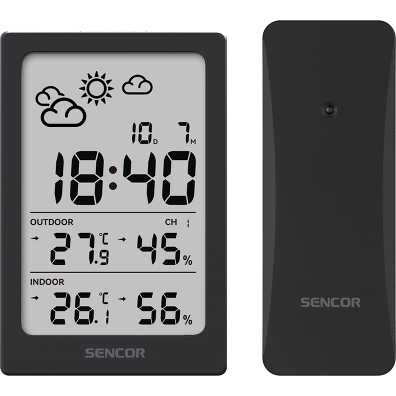 Метеостанция SENCOR Black (SWS2300B) Тип электронный