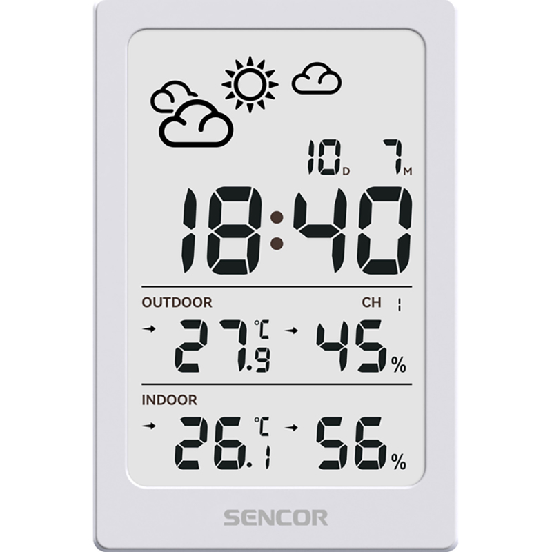 Метеостанція SENCOR White (SWS2300W) Тип електронний
