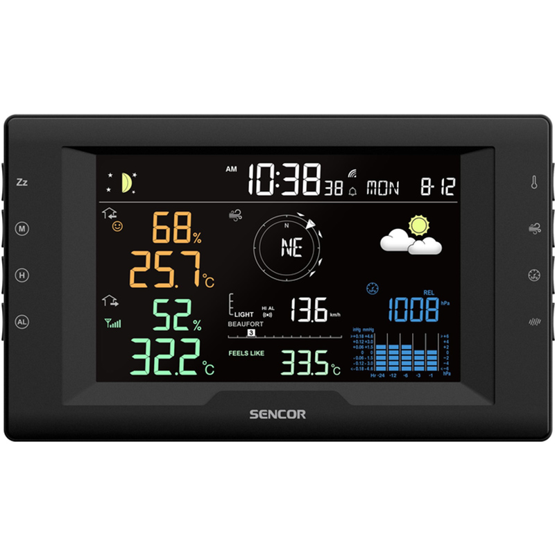 Зовнішній вигляд Метеостанція SENCOR Black (SWS9400)