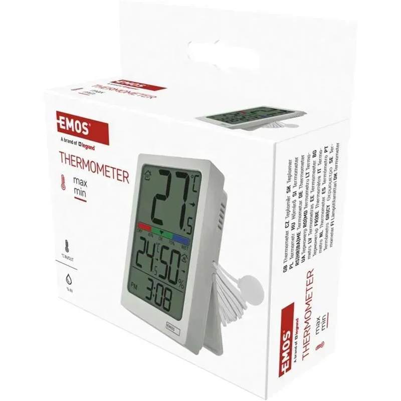 В интернет магазине Термогигрометр EMOS с проводным датчиком EM (E0558P)