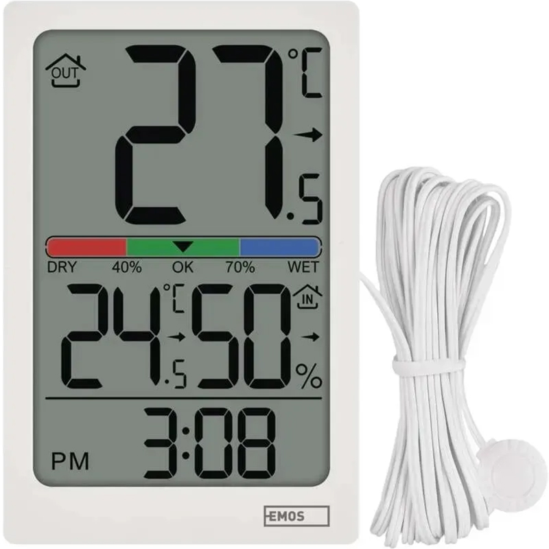 Термогигрометр EMOS с проводным датчиком EM (E0558P) Тип электронный