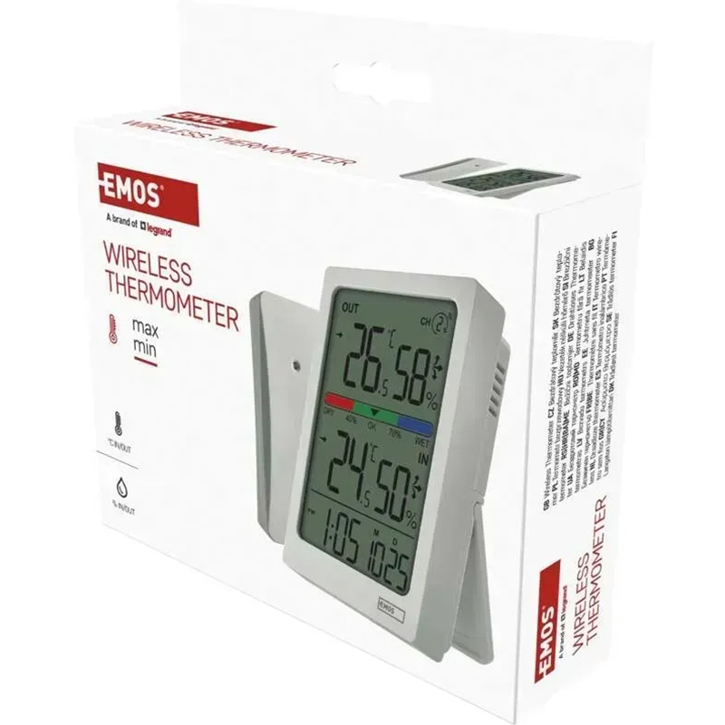 Изображение Термогигрометр EMOS с беспроводным датчиком (E0558W)