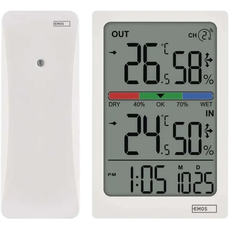 Термогигрометр EMOS с беспроводным датчиком (E0558W) Тип электронный